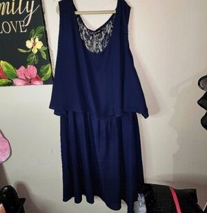 Nwot Fashion to figure 2x Mini navy blue dress